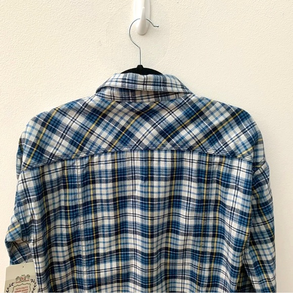 Tutti Frutti Ladies Size EU 36 UK 8 Shirt Dress Blue Plaid Pearl Snap Western - Picture 9 of 11
